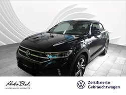 Schwarz (deep black perleffekt/schwarz) Gebraucht 2022 VW T-Roc Cabriolet R-line Cabrio | 29.940 € (Fairer Preis)