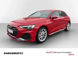 Rot Gebraucht 2024 Audi A3 Sportback S-Line Limousine | 32.489 € (Guter Preis)