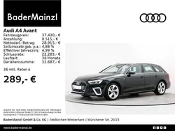 Mythosschwarz metallic Gebraucht 2025 Audi A4 S-Line Kombi | 37.430 € (Guter Preis)