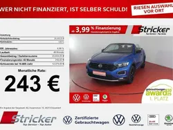 Ravennablau metallic schwarz (metallic) Gebraucht 2021 VW T-Roc Cabriolet Style Cabrio | 20.449 € (Guter Preis)