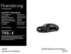 Schwarz Gebraucht 2022 Audi RS7 Sportback Ambiente Kleinwagen | 88.888 € (Superpreis)