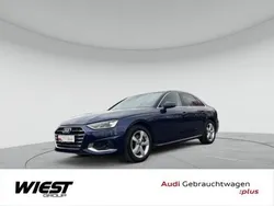 Blau (navarrablau metallic) Gebraucht 2024 Audi A4 Advanced Plus Limousine | 33.951 € (Fairer Preis)