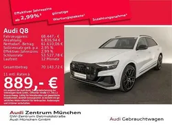 Gletscherweiß metallic Gebraucht 2023 Audi Q8 Ambiente SUV | 67.498 € (Etwas zu teuer)