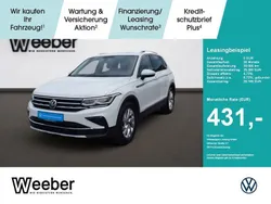 Pure white Gebraucht 2021 VW Tiguan Elegance SUV | 25.390 € (Guter Preis)