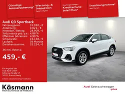 Ibisweiß Gebraucht 2022 Audi Q3 Sportback Basis SUV | 31.930 € (Guter Preis)