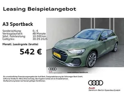 Grün Neu 2025 Audi A3 Sportback S-Line Limousine | 42.222 € (Etwas zu teuer)