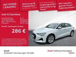 Weiß Gebraucht 2024 Audi A3 Sportback Advanced Limousine | 33.990 € (Fairer Preis)