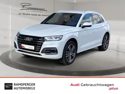 Weiß (gletscherweiß metallic) Gebraucht 2020 Audi Q5 S-Line SUV | 38.880 € (Etwas zu teuer)