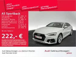 Weiß Gebraucht 2020 Audi A5 Sportback S-Line Limousine | 26.982 €