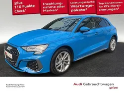Turboblau Gebraucht 2023 Audi A3 Sportback e-tron S-Line Limousine | 28.880 € (Guter Preis)