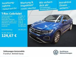Ravennablau metallic/schwarz Gebraucht 2024 VW T-Roc Cabriolet Cabrio | 25.980 € (Guter Preis)