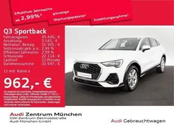 Ibisweiß Gebraucht 2022 Audi Q3 Sportback Design SUV | 34.876 € (Fairer Preis)