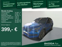Raceblau metallic met. Gebraucht 2020 Skoda Kodiaq SportLine SUV | 32.945 € (Teuer)