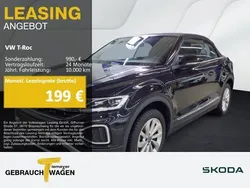 Schwarz Gebraucht 2024 VW T-Roc Cabriolet Style Cabrio | 25.170 € (Superpreis)