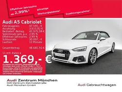 Ibisweiß/verdeck schwarz Gebraucht 2023 Audi A5 Cabriolet S-Line Cabrio | 47.591 € (Teuer)