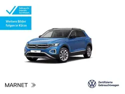 Ravennablau metallic/schwarz Gebraucht 2024 VW T-Roc Style SUV | 28.930 € (Guter Preis)