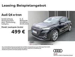 Mythosschwarz metallic Gebraucht 2025 Audi Q4 Sportback e-tron S-Line SUV | 46.207 € (Superpreis)