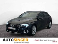 Mythosschwarz metallic Gebraucht 2023 Audi A3 Sportback Advanced Plus Limousine | 38.420 € (Teuer)