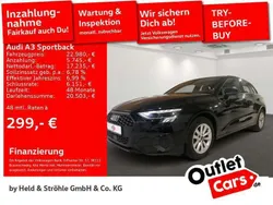Brillantschwarz Gebraucht 2022 Audi A3 Ambiente Limousine | 22.980 € (Guter Preis)