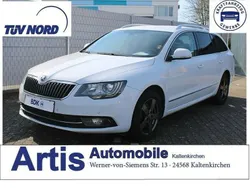 Moonweiss metallic Gebraucht 2015 Skoda Superb Elegance Kombi | 13.900 € (Fairer Preis)