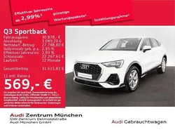 Ibisweiß Gebraucht 2022 Audi Q3 Sportback Design SUV | 30.878 € (Superpreis)