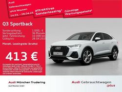 Gletscherweiß metallic Gebraucht 2024 Audi Q3 Sportback S-Line SUV | 48.639 € (Teuer)