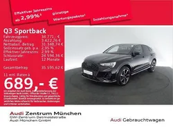 Mythosschwarz metallic Gebraucht 2022 Audi Q3 Sportback S-Line SUV | 34.771 € (Fairer Preis)