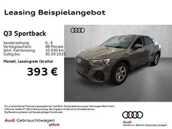 Chronosgrau metallic Gebraucht 2024 Audi Q3 Sportback S-Line SUV | 36.874 € (Superpreis)