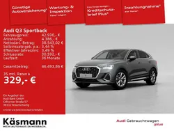 Chronosgrau metallic Gebraucht 2025 Audi Q3 Sportback S-Line SUV | 42.930 € (Fairer Preis)