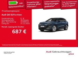 Blau (3d plasmablau metallic) Gebraucht 2025 Audi Q6 e-tron S-Line SUV | 69.381 € (Guter Preis)