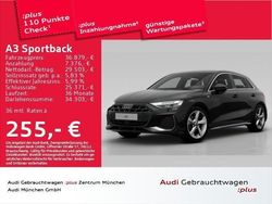 Schwarz Gebraucht 2024 Audi A3 Sportback S-Line Kleinwagen | 36.879 € (Guter Preis)