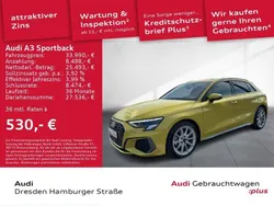 Gelb Gebraucht 2024 Audi A3 Sportback S-Line Limousine | 33.990 € (Guter Preis)