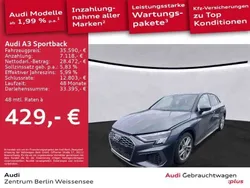 Grau Gebraucht 2024 Audi A3 Sportback S-Line Limousine | 35.590 € (Guter Preis)