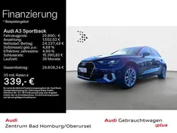 Blau Gebraucht 2022 Audi A3 Sportback Advanced Plus Limousine | 25.890 € (Guter Preis)