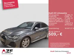 Daytonagrau perleffekt Gebraucht 2025 Audi A3 S-Line Limousine | 34.480 € (Superpreis)