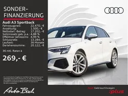 Weiß (ibisweiß) Gebraucht 2022 Audi A3 Sportback S-Line Limousine | 24.370 € (Fairer Preis)