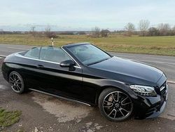 Schwarz Gebraucht 2019 Mercedes C200 AMG line Cabrio | 34.250 € (Etwas zu teuer)