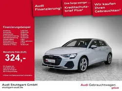Gletscherweiß metallic Gebraucht 2024 Audi A3 Sportback S-Line Limousine | 37.420 € (Guter Preis)