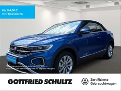Blau Gebraucht 2024 VW T-Roc Cabriolet Style Cabrio | 25.440 € (Superpreis)