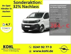 Weiss Neu 2025 Opel Vivaro Van | 28.990 € (Fairer Preis)