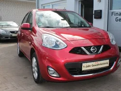 Rot Gebraucht 2015 Nissan Micra Acenta Kleinwagen | 5.899 € (Fairer Preis)