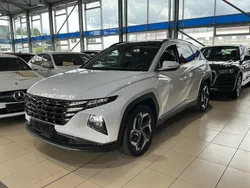 Weiß polar white / sol Gebraucht 2022 Hyundai Tucson Prime SUV | 28.900 € (Guter Preis)