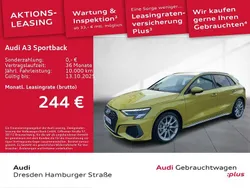 Gelb Gebraucht 2024 Audi A3 Sportback S-Line Limousine | 33.285 € (Guter Preis)