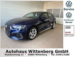 Blau Gebraucht 2023 Audi A3 Sportback S-Line Limousine | 32.749 € (Etwas zu teuer)