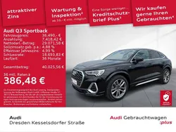 Mythosschwarz metallic Gebraucht 2022 Audi Q3 Sportback S-Line SUV | 35.980 € (Fairer Preis)