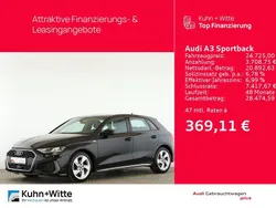 Schwarz Gebraucht 2021 Audi A3 Sportback S-Line Limousine | 24.725 € (Fairer Preis)