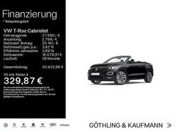 Schwarz Gebraucht 2021 VW T-Roc Cabriolet R-line Cabrio | 27.990 € (Fairer Preis)