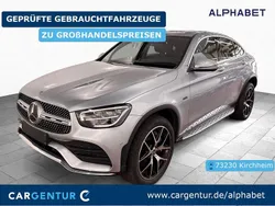 Hightechsilber metallic Gebraucht 2021 Mercedes GLC300e AMG line Coupé | 33.107 € (Guter Preis)