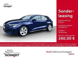 Blau Gebraucht 2024 Audi A3 Sportback S-Line Limousine | 32.975 € (Superpreis)
