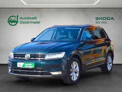 Dark moss green metallic Gebraucht 2017 VW Tiguan Highline SUV | 22.885 € (Guter Preis)